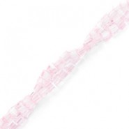 Top Facett Glasschliffperlen Würfel 2x2mm Ballet pink opal-pearl shine coating